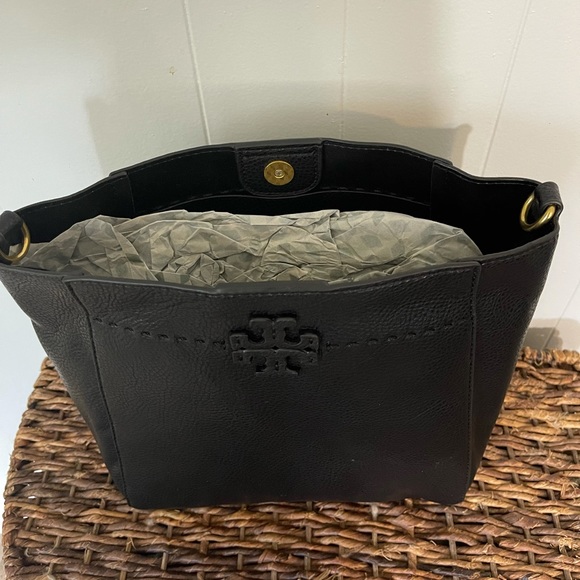 mcgraw embossed small bucket bag